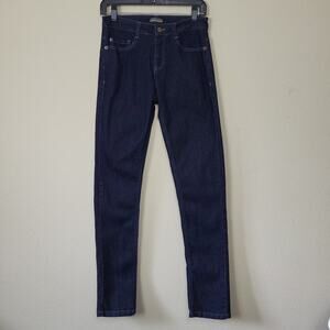 Apparel Collection Womens Blue Slim Fit Mid Rise Denim Skinny Jeans Size‎ 28